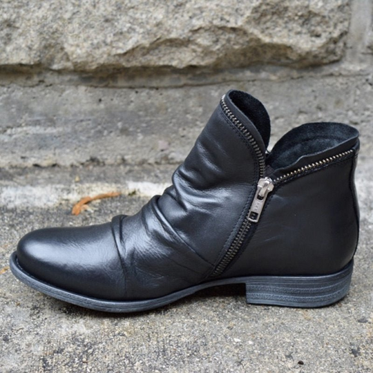 Damen Stiefel Mit Klassischem Design Und Reißverschluss