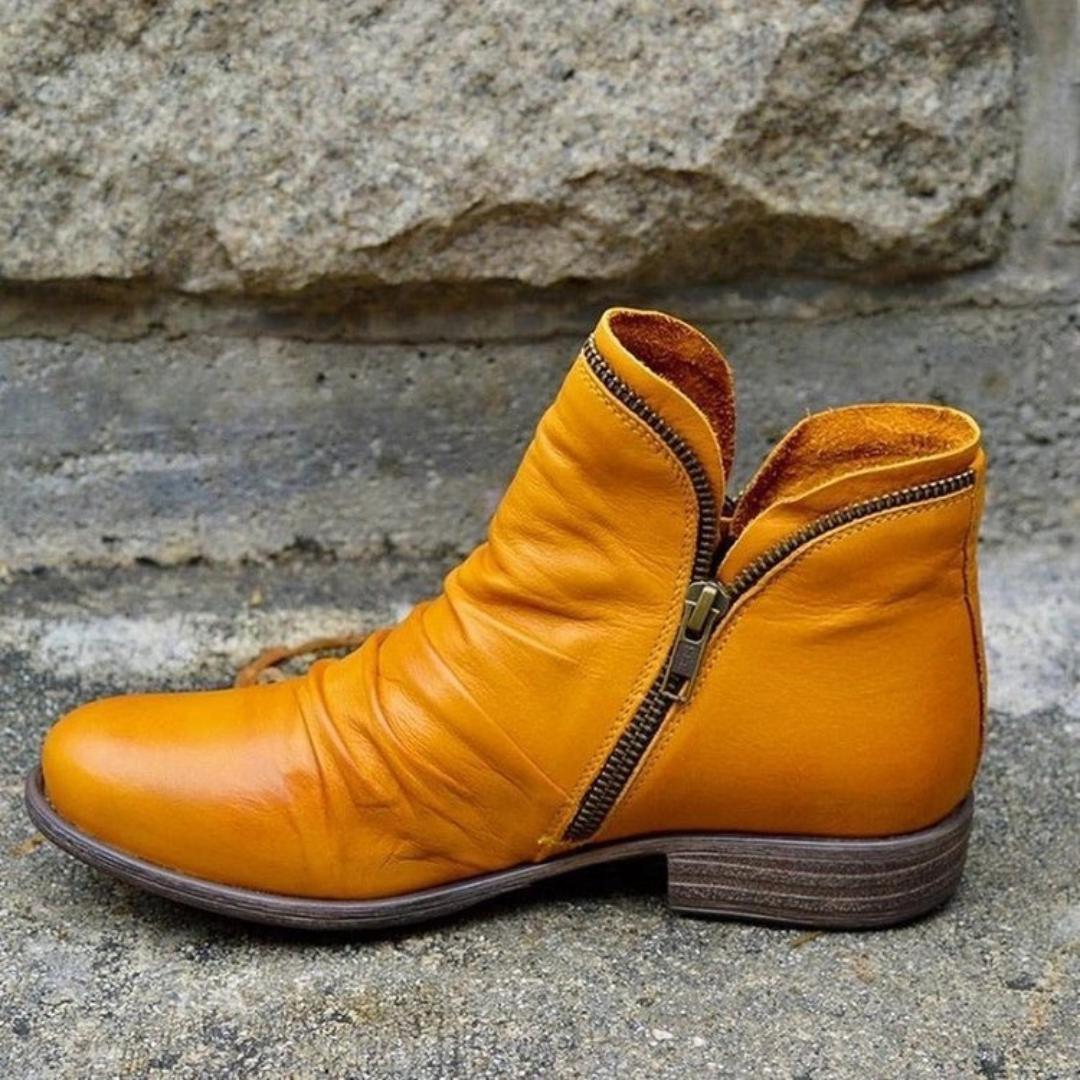Damen Stiefel Mit Klassischem Design Und Reißverschluss