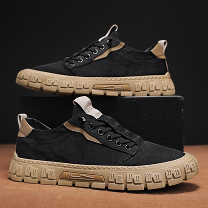 Herren Canvas Sneaker Mit Profilsohle