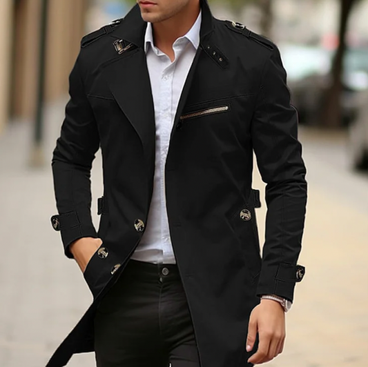 Herren Wasserfester Mantel Mit Klassischer Eleganz