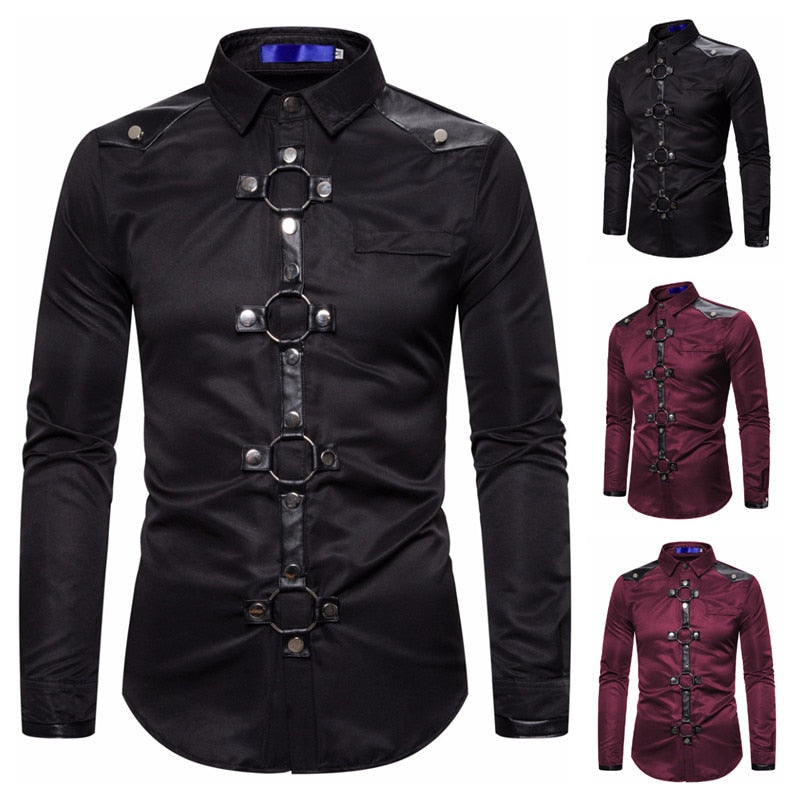 Herren Gothic Shirt Mit Modernem Design