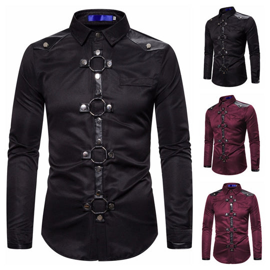 Herren Gothic Shirt Mit Modernem Design