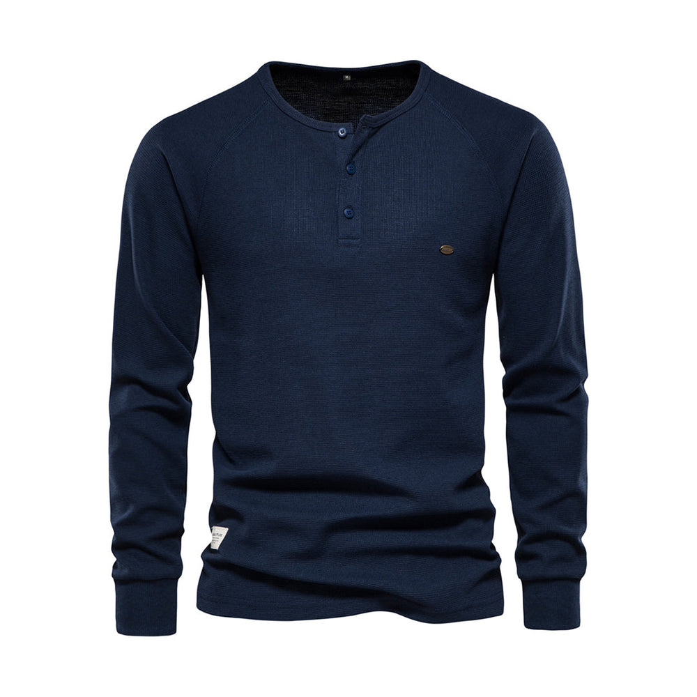Herren Sommer Langarmhemd