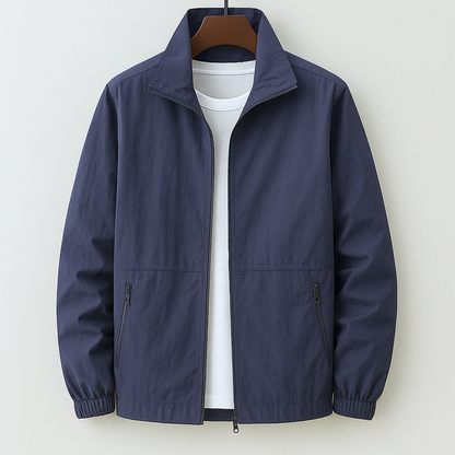 Detailansicht der leichten taillierten Herren-Sommerjacke