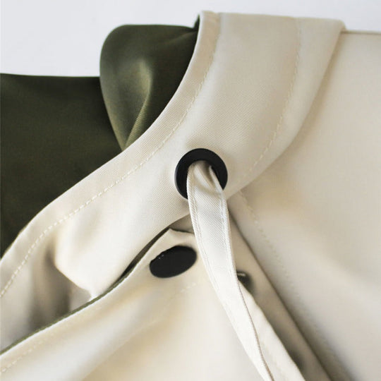 Damen Windjacke Mit Kapuze Und Verstellbarer Taille