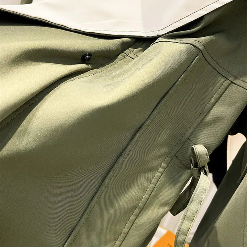 Damen Windjacke Mit Kapuze Und Verstellbarer Taille