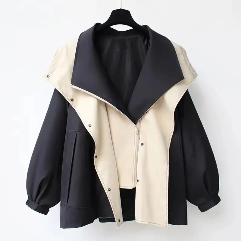 Damen Windjacke Mit Kapuze Und Verstellbarer Taille