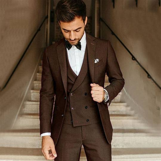 Herren Sommeranzug Dreiteilig Mit Blazer Weste Und Hose