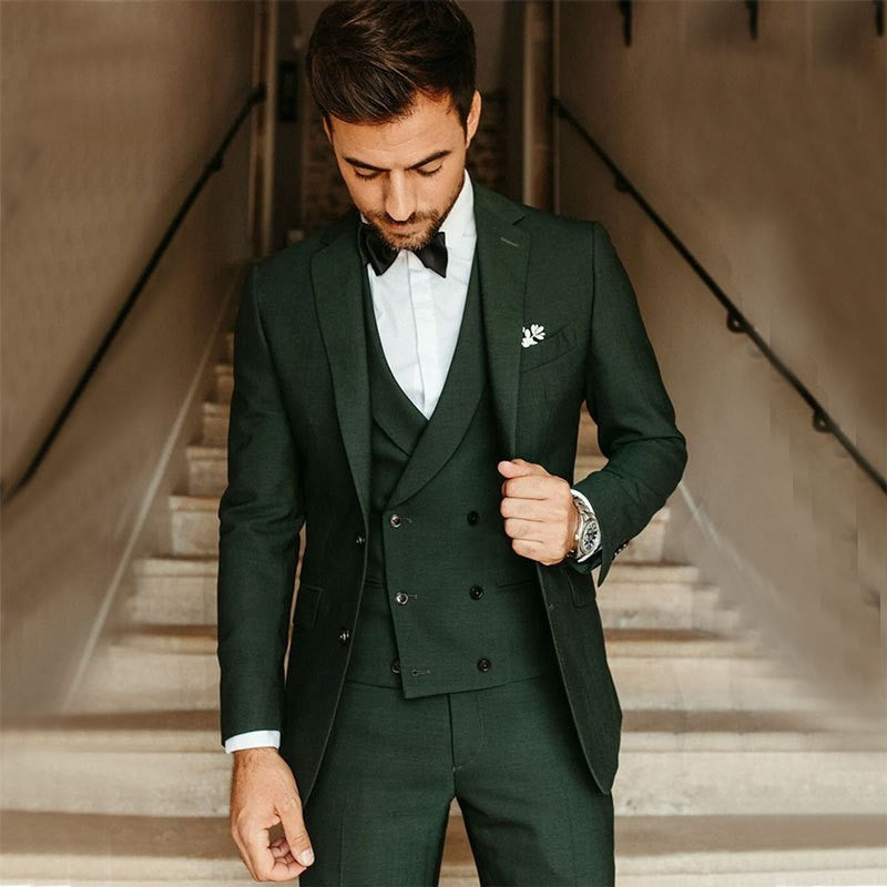 Herren Sommeranzug Dreiteilig Mit Blazer Weste Und Hose
