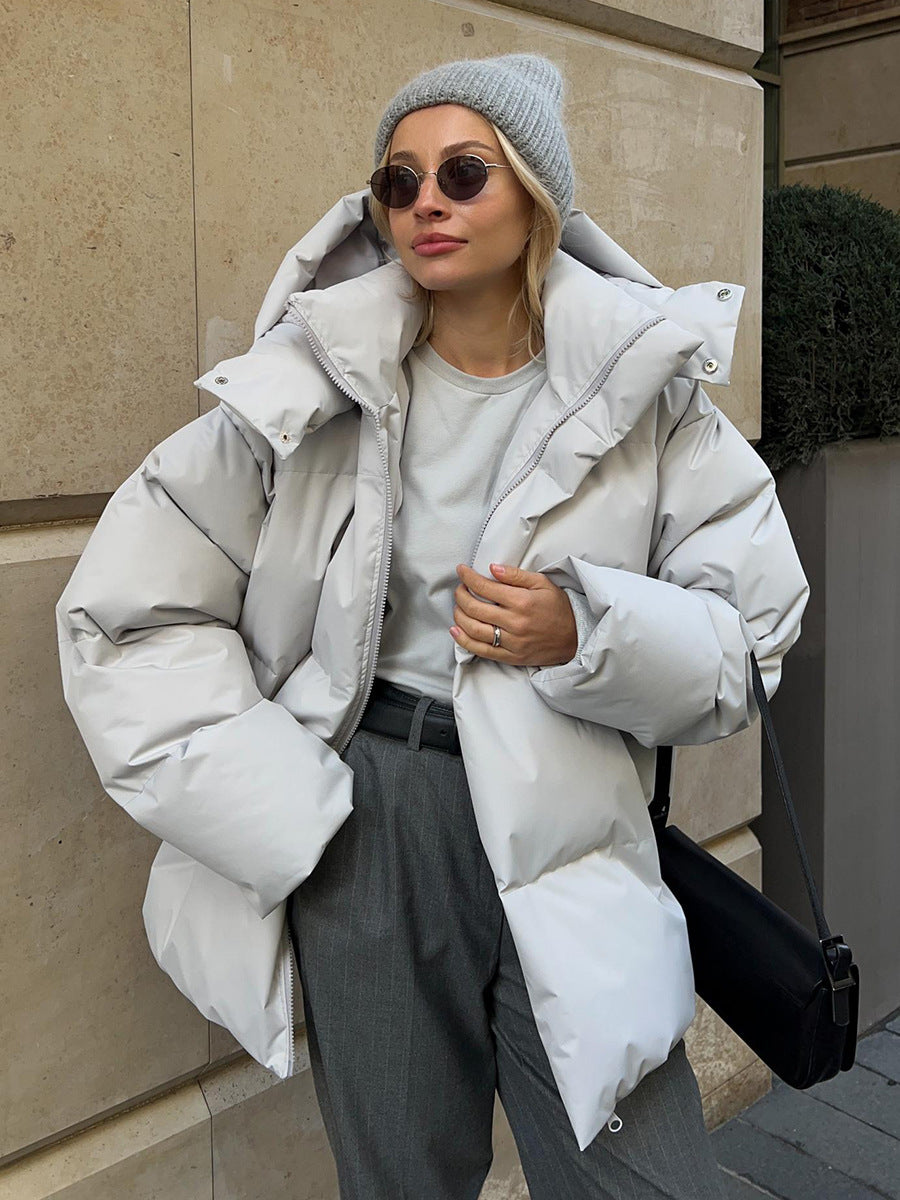 Damen Pufferjacke Mit Klassischem Design Für Winter