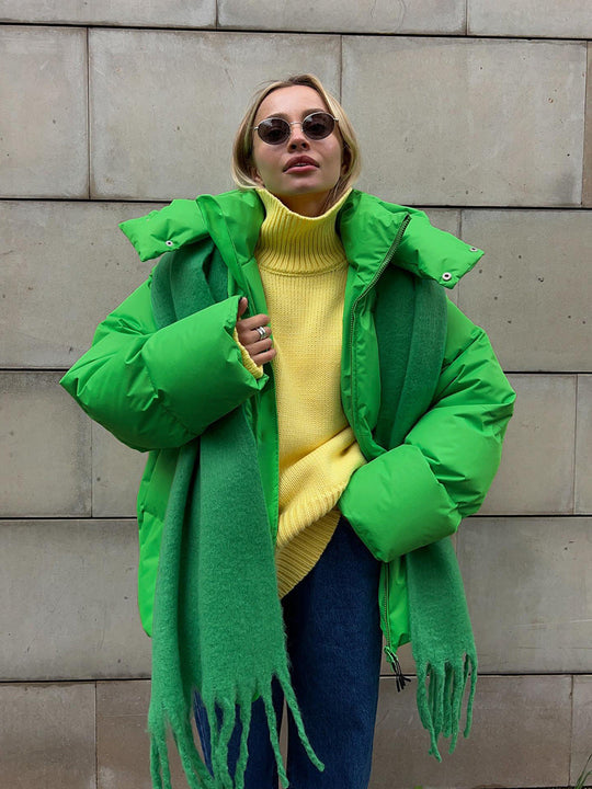 Damen Pufferjacke Mit Klassischem Design Für Winter