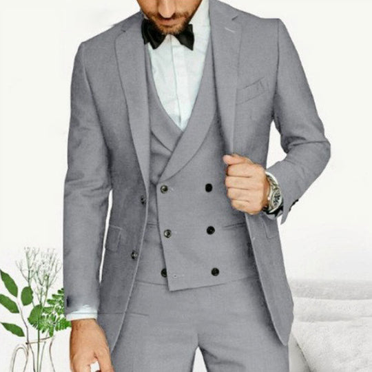 Herren Sommeranzug Dreiteilig Mit Blazer Weste Und Hose