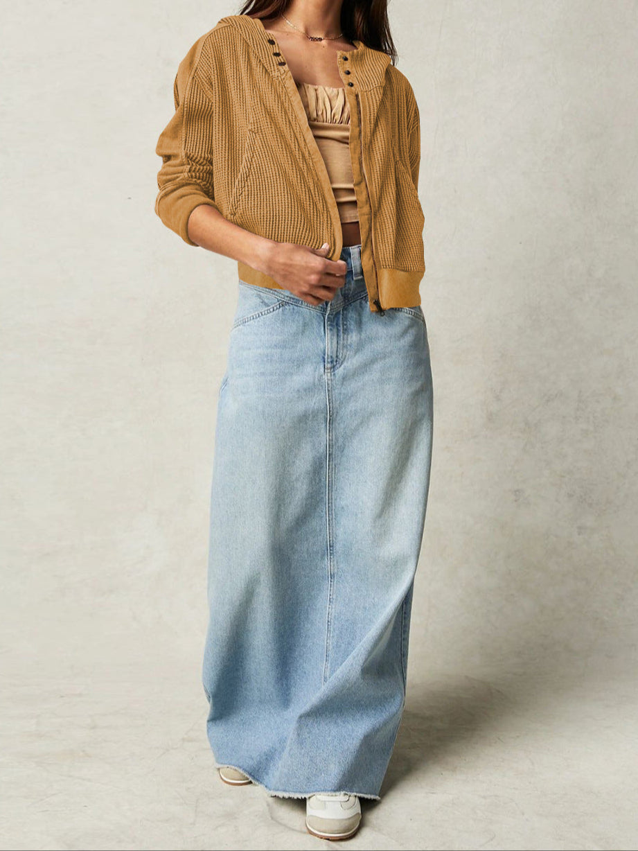 Damen Kapuzenjacke Mit Strukturmuster