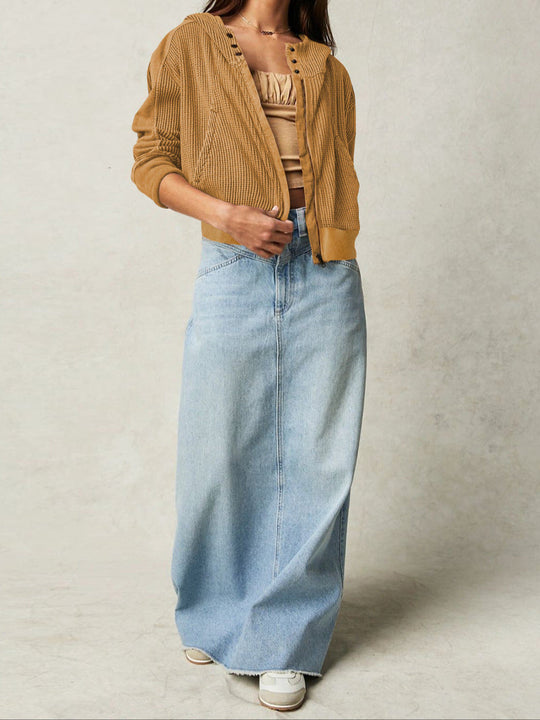 Damen Kapuzenjacke Mit Strukturmuster