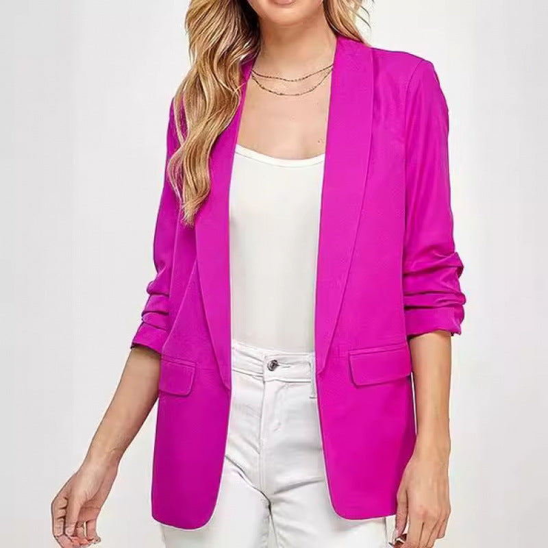 Damen Blazer Offen Mit Tailliertem Schnitt