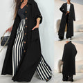Damen Oversize Mantel Mit Revers Und Knopfleiste