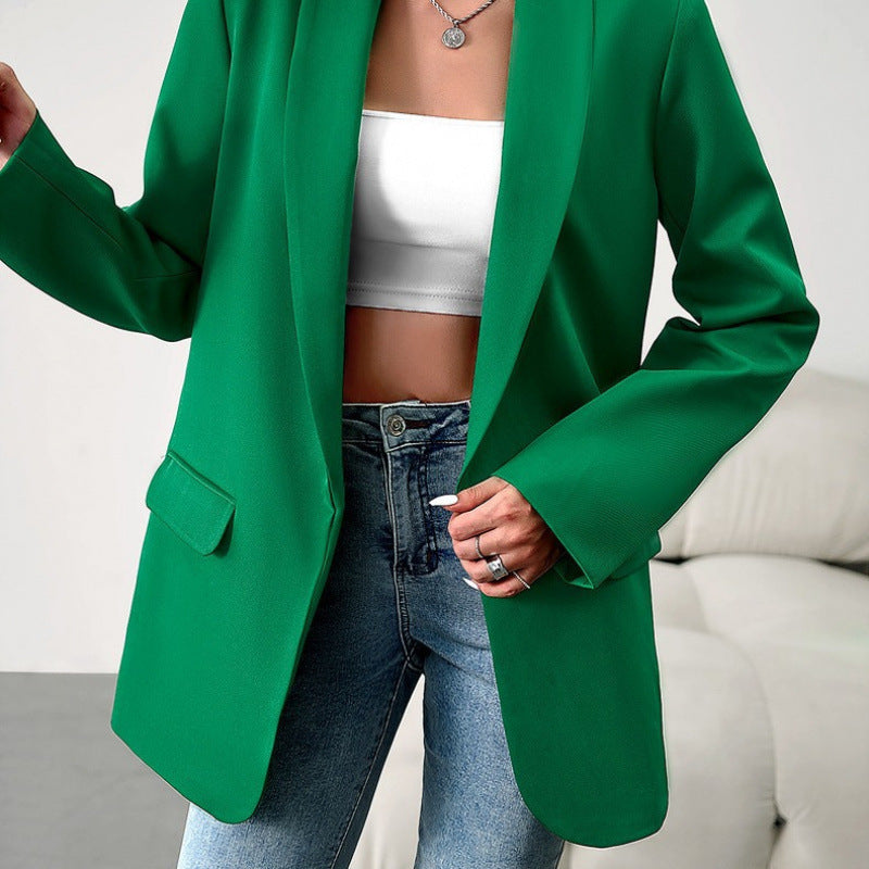Damen Blazer Offen Mit Tailliertem Schnitt