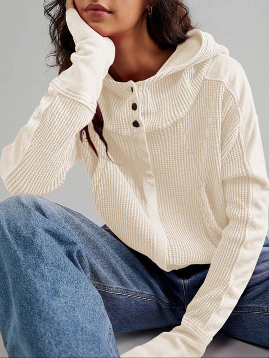 Damen Kapuzenjacke Mit Strukturmuster