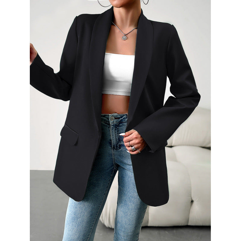 Damen Blazer Offen Mit Tailliertem Schnitt