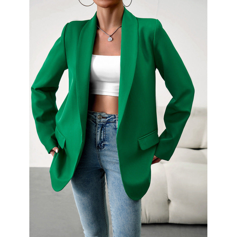 Damen Blazer Offen Mit Tailliertem Schnitt