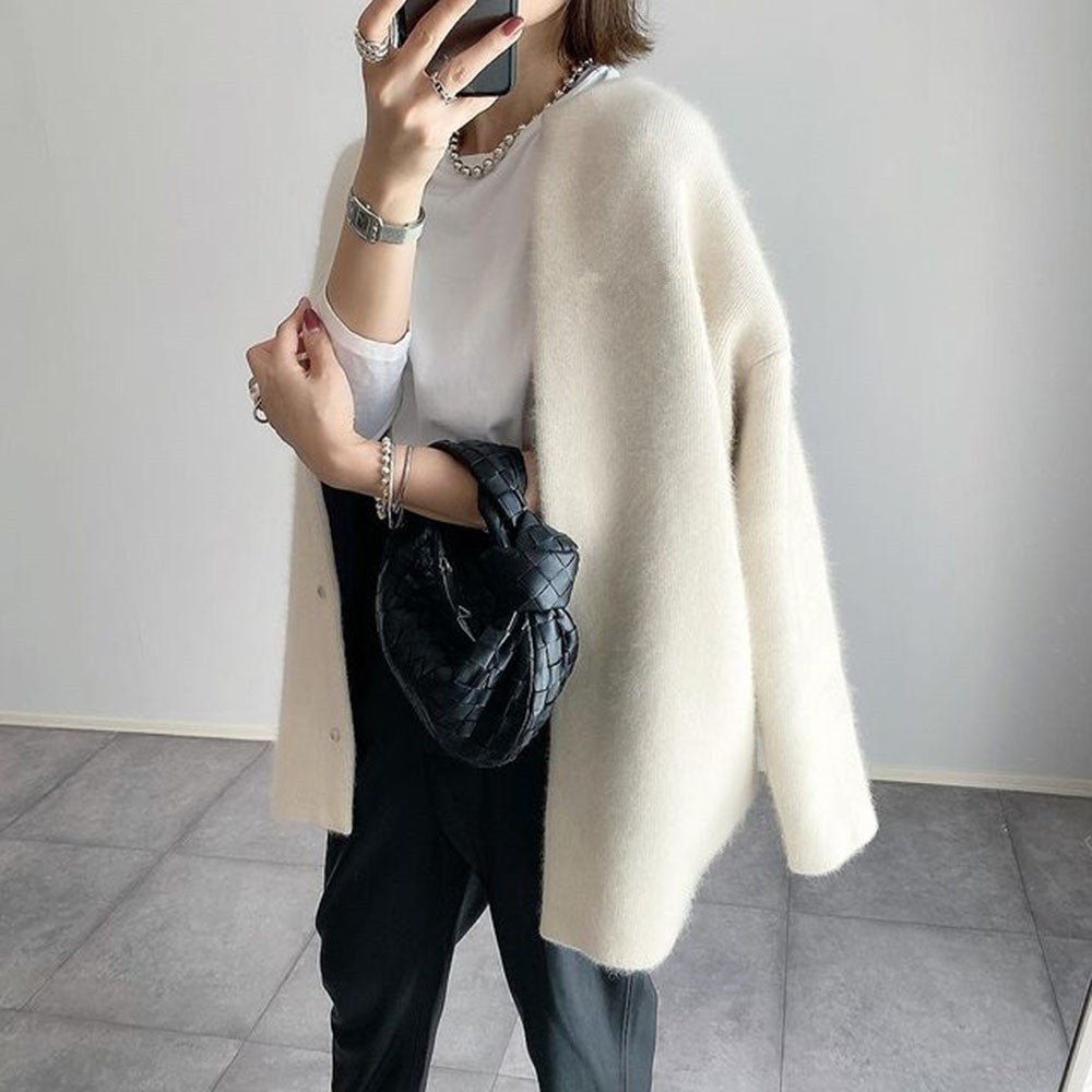 Damen Strickjacke Mit Raffiniertem Design