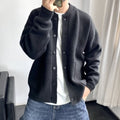 Herren Strickpullover Mit Knopfleiste