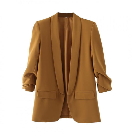 Damen Blazer Offen Mit Tailliertem Schnitt