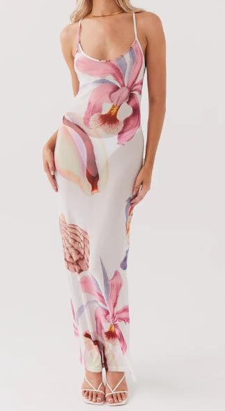 Damen Blumen Maxikleid Sommer Ärmellos Strandkleid