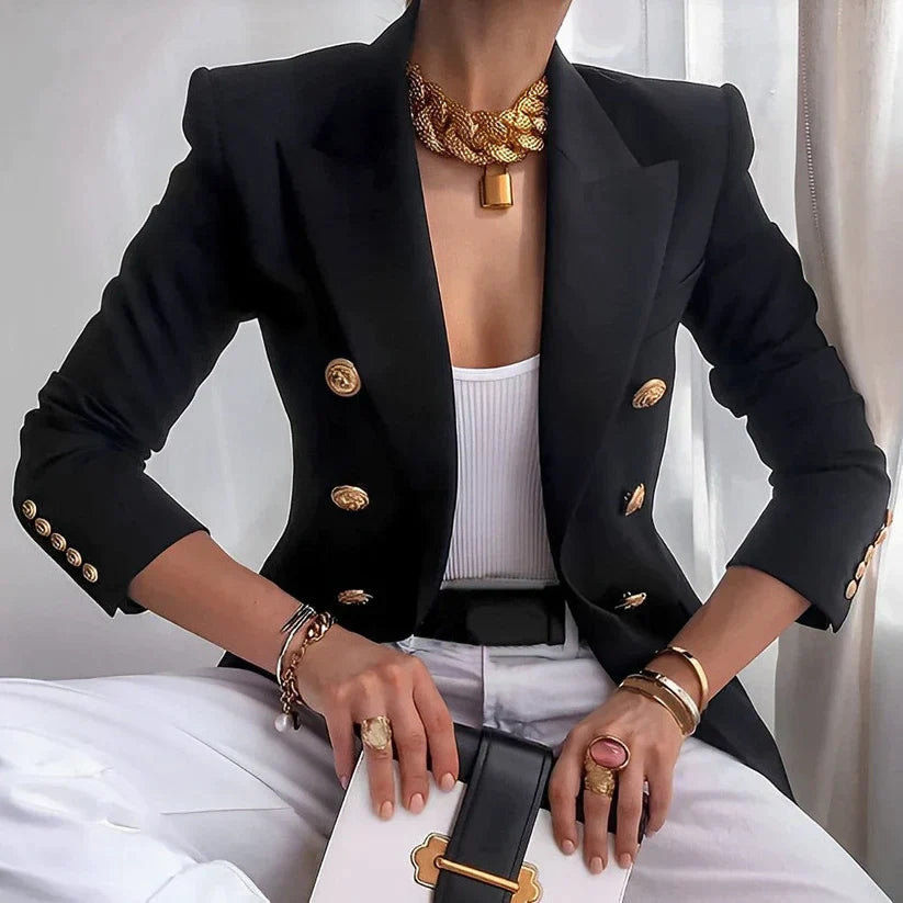 Damen Klassischer Blazer Mit Zeitlosem Design