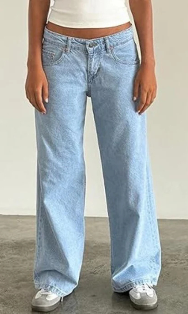 Damen Stretch Jeans Mit Niedriger Taille