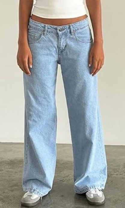 Damen Stretch Jeans Mit Niedriger Taille