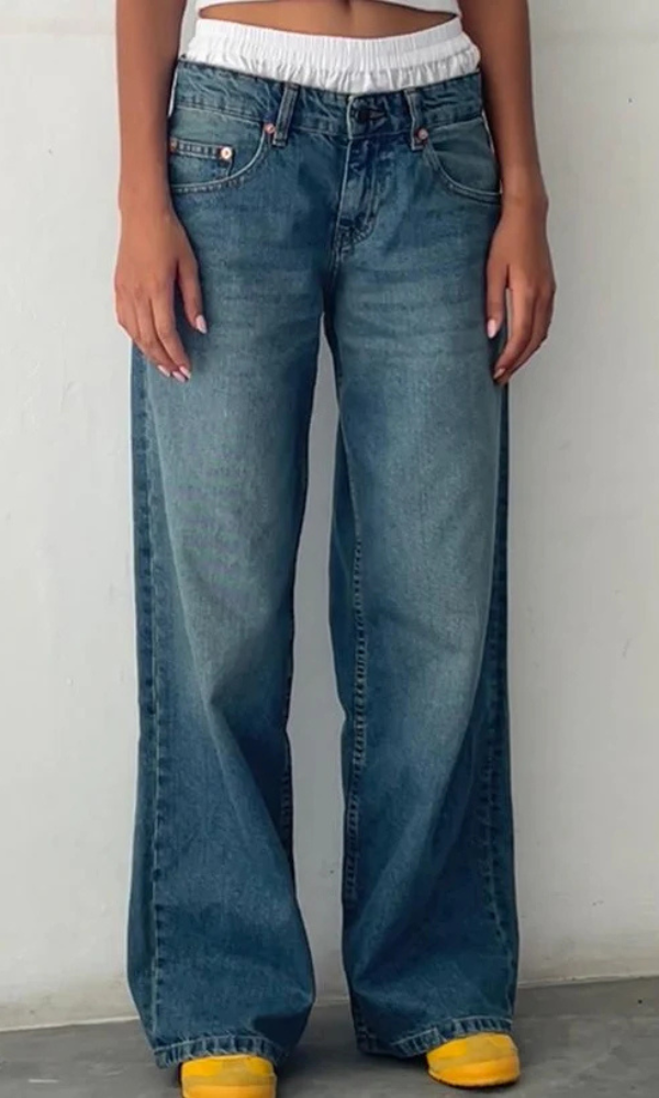 Damen Stretch Jeans Mit Niedriger Taille