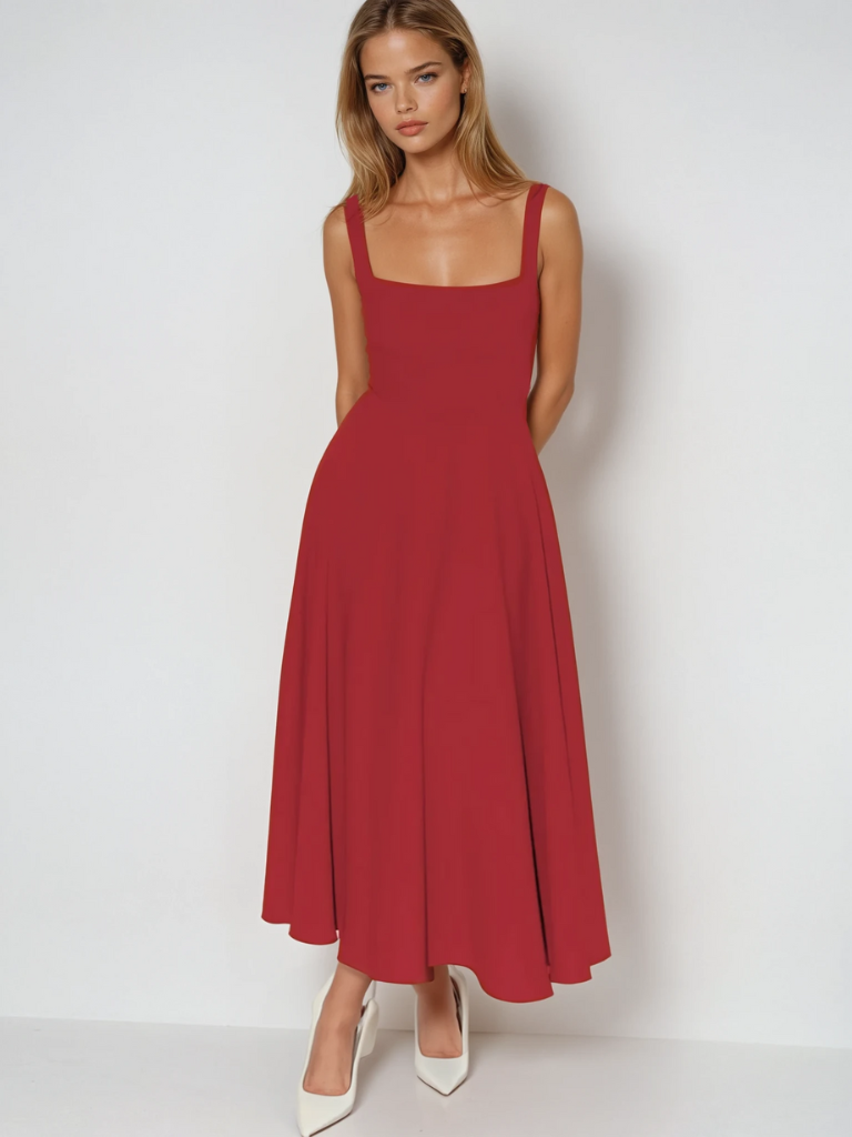 Klassisches Midikleid für Damen