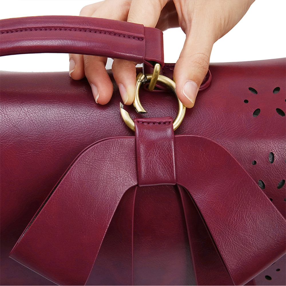 Elegante Schleifen Handtasche mit Blumendetail für Damen
