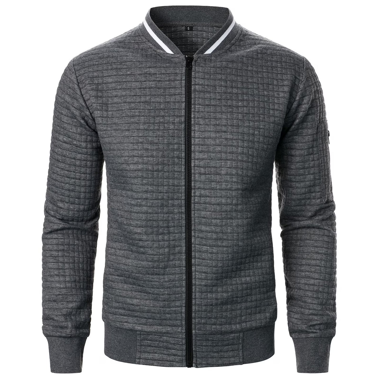 Herren Strickjacke Mit Reißverschluss Und Minimalistischem Design