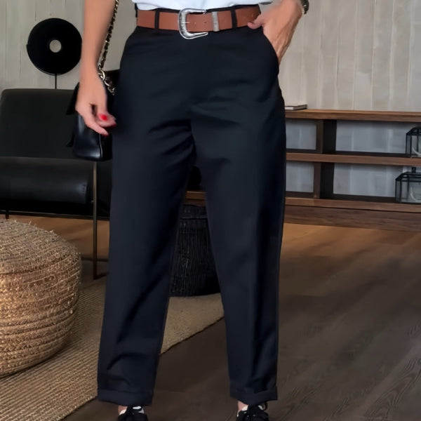 Damen Gestreifte Elegante Anzughose
