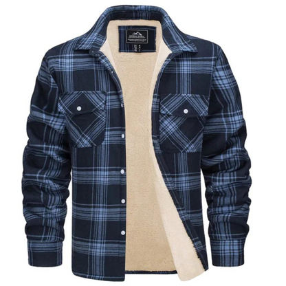 Herren Karierte Fleecejacke Für Herbst Und Winter