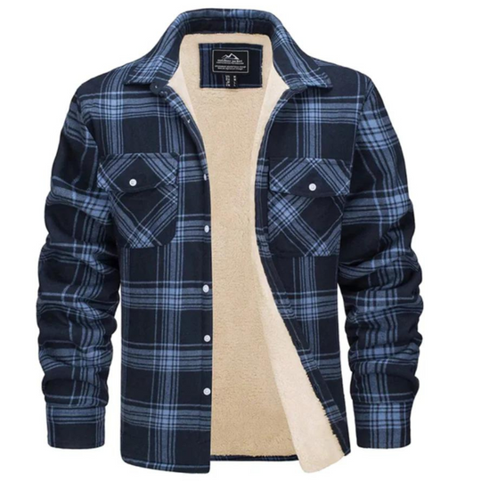 Herren Karierte Fleecejacke Für Herbst Und Winter
