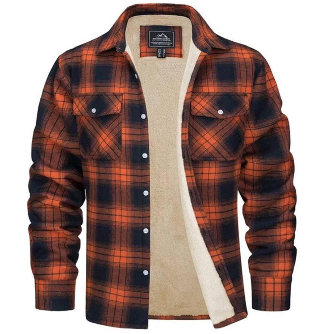 Herren Karierte Fleecejacke Für Herbst Und Winter