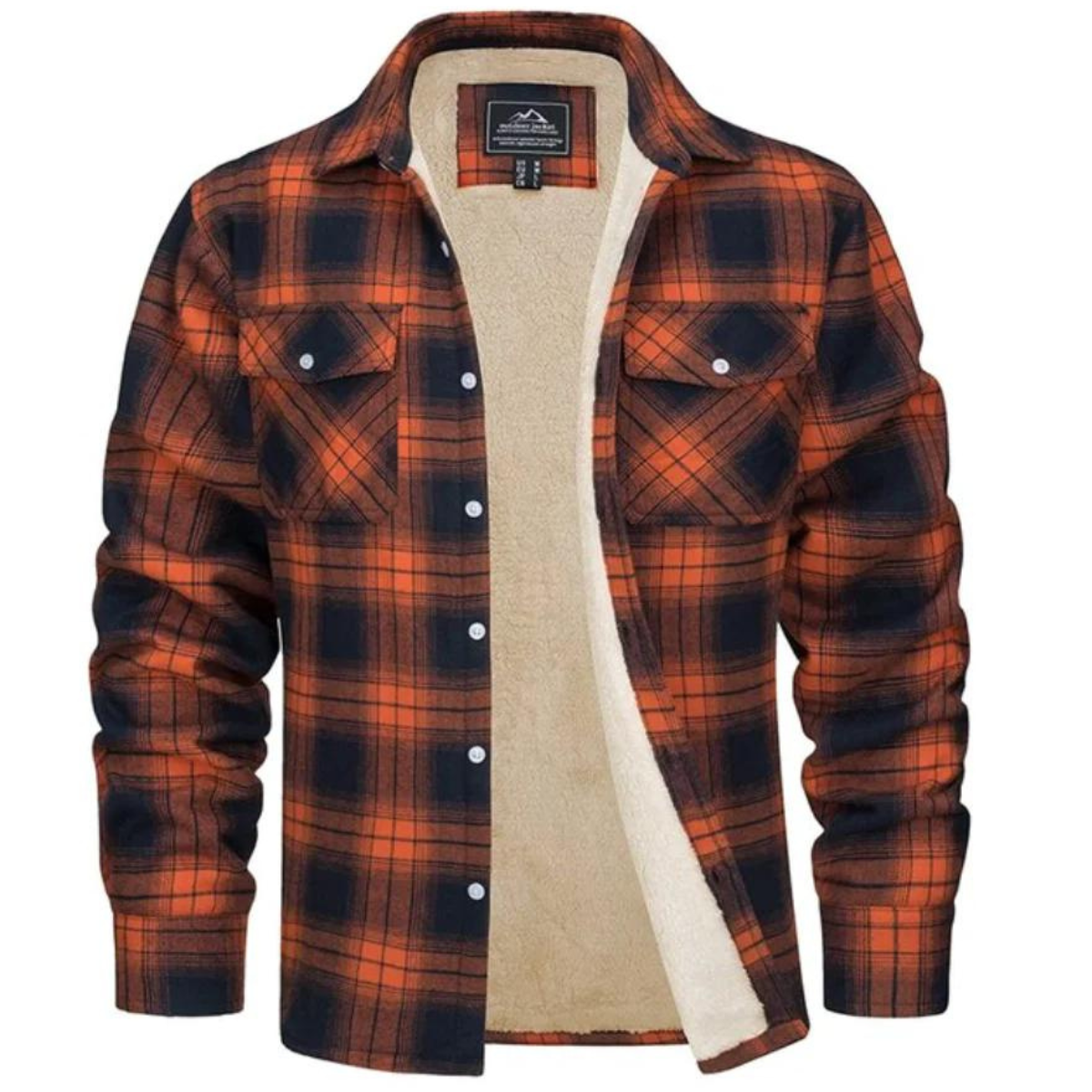 Herren Karierte Fleecejacke Für Herbst Und Winter