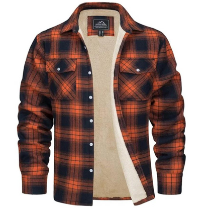 Herren Karierte Fleecejacke Für Herbst Und Winter