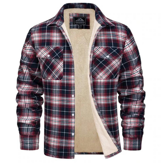 Herren Karierte Fleecejacke Für Herbst Und Winter