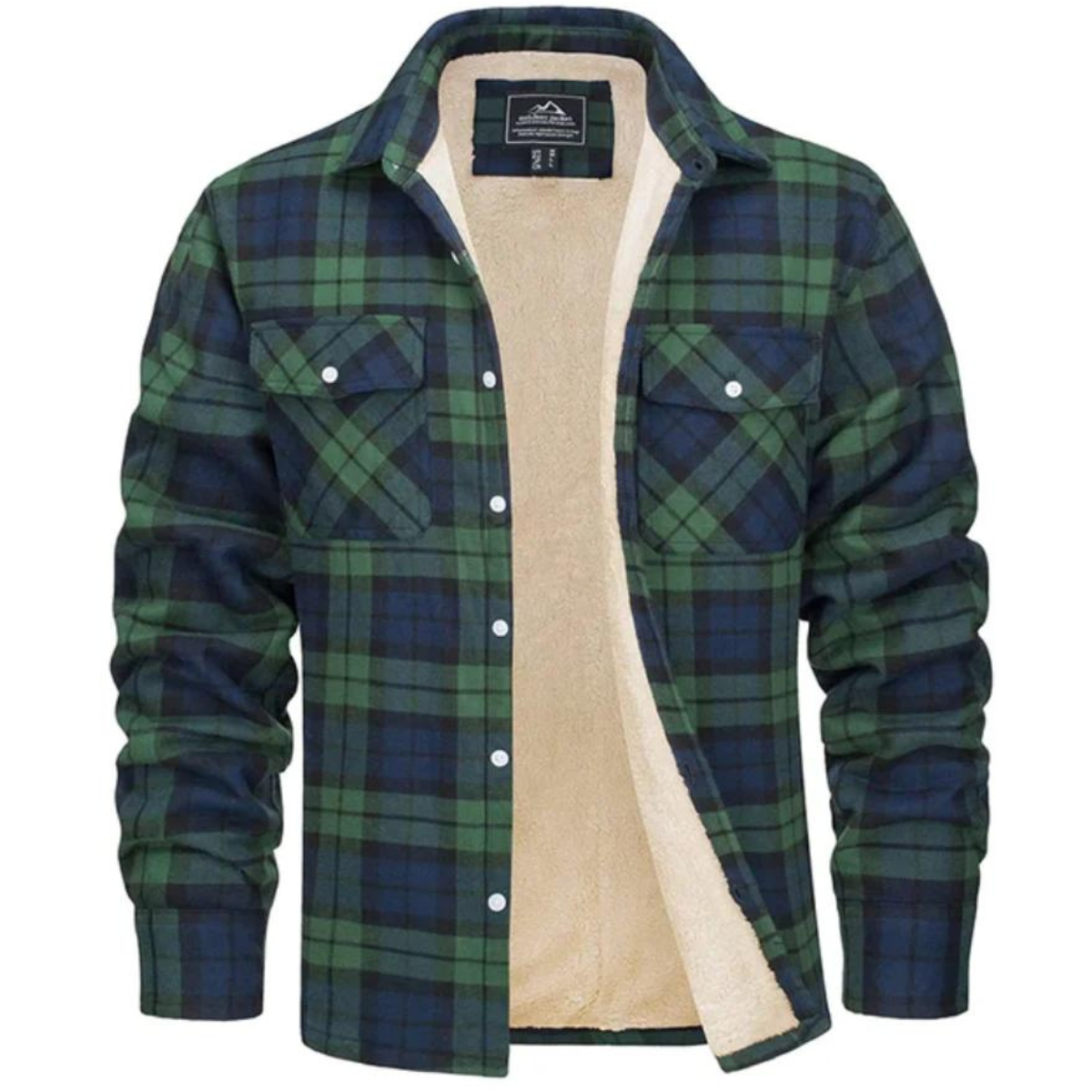 Herren Karierte Fleecejacke Für Herbst Und Winter
