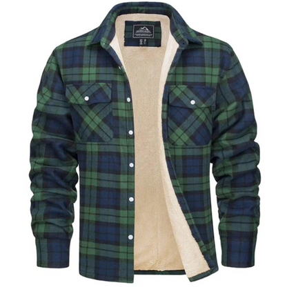 Herren Karierte Fleecejacke Für Herbst Und Winter