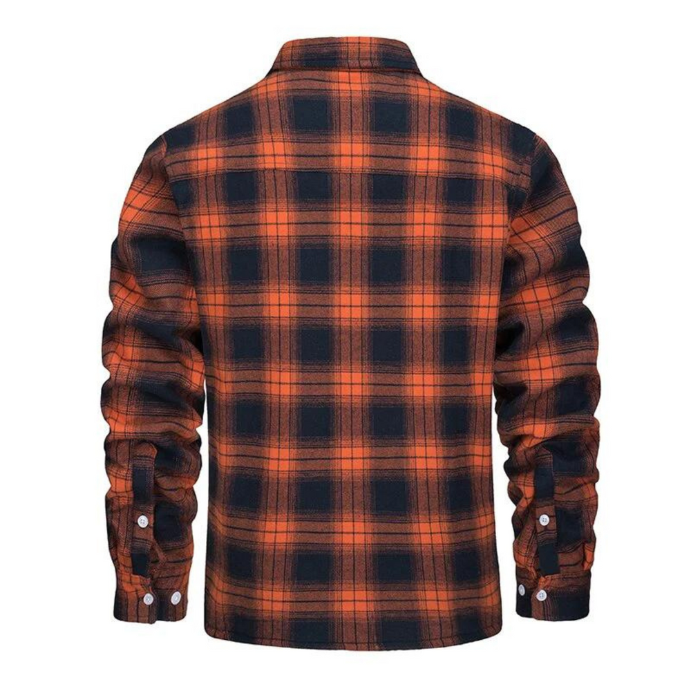 Herren Karierte Fleecejacke Für Herbst Und Winter