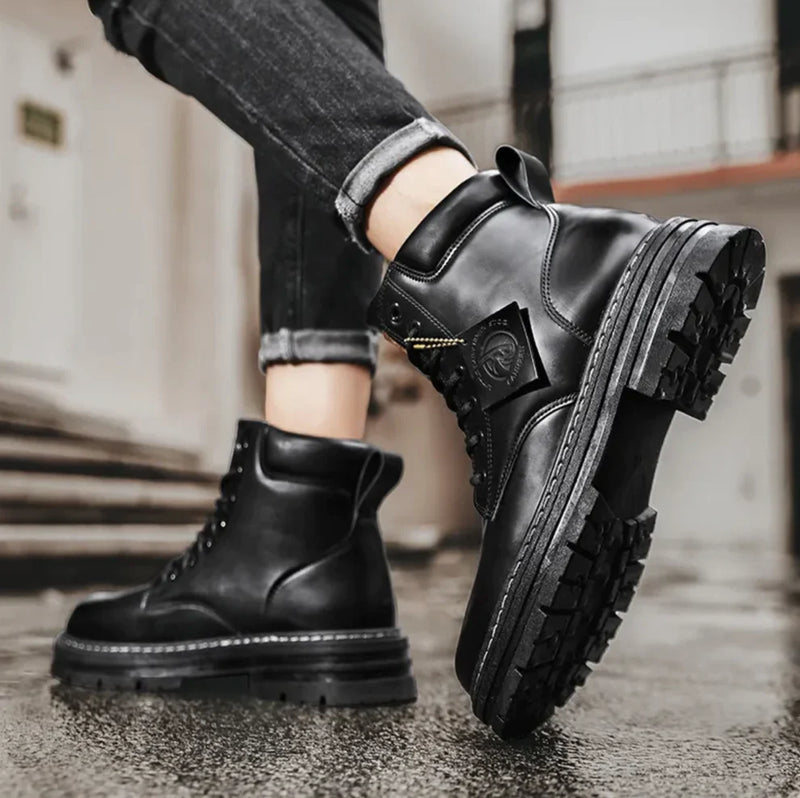 Herren Schnürstiefel Mit Klassischem Design Und Rutschfester Sohle