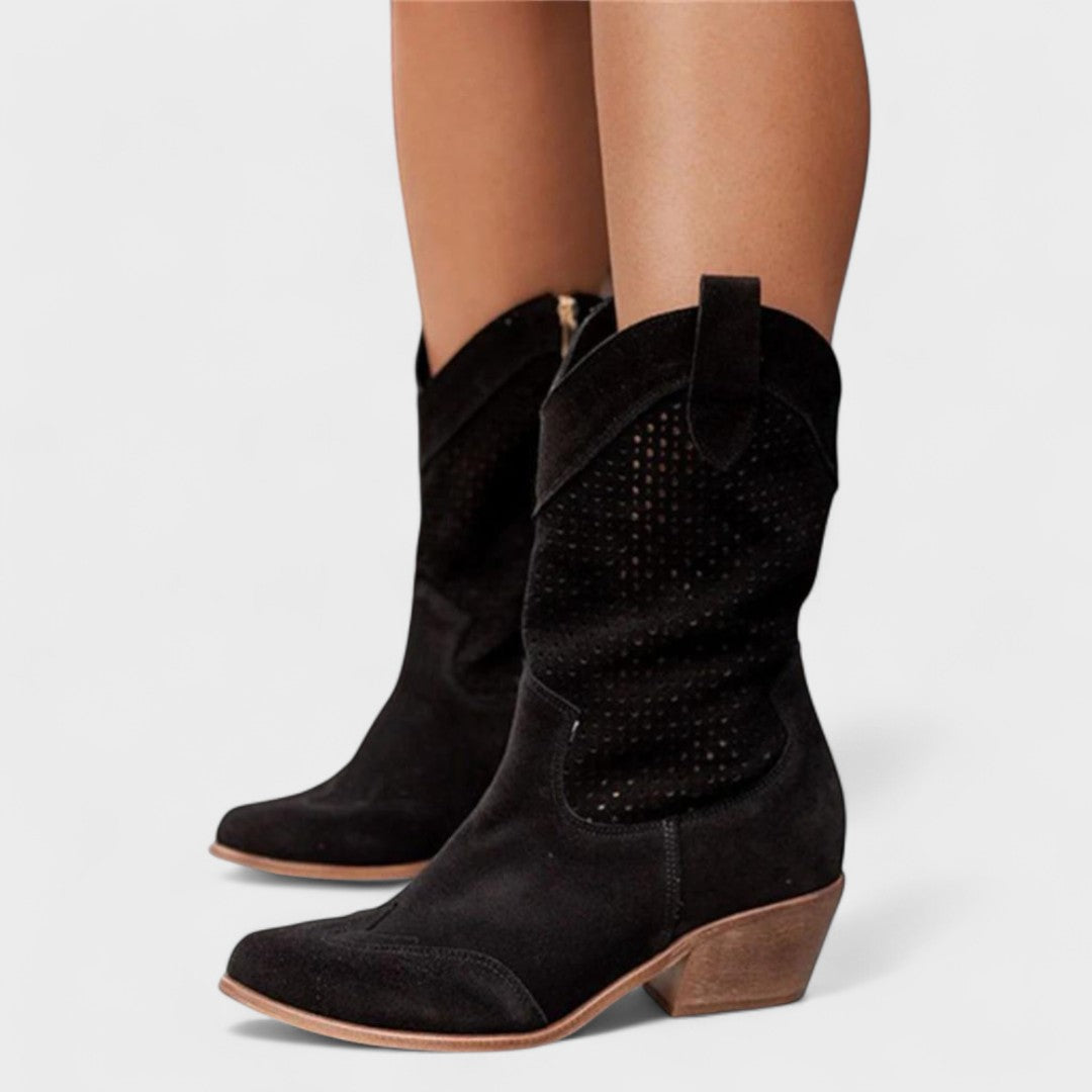 Damen Stiefel Mit Western Design Und Modernem Schnitt