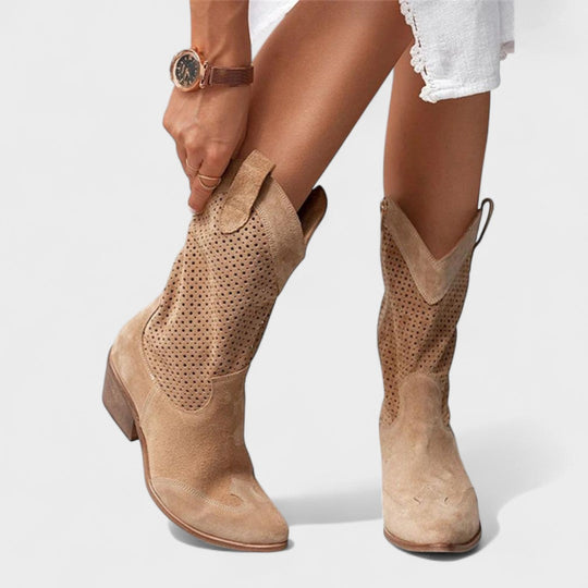 Damen Stiefel Mit Western Design Und Modernem Schnitt