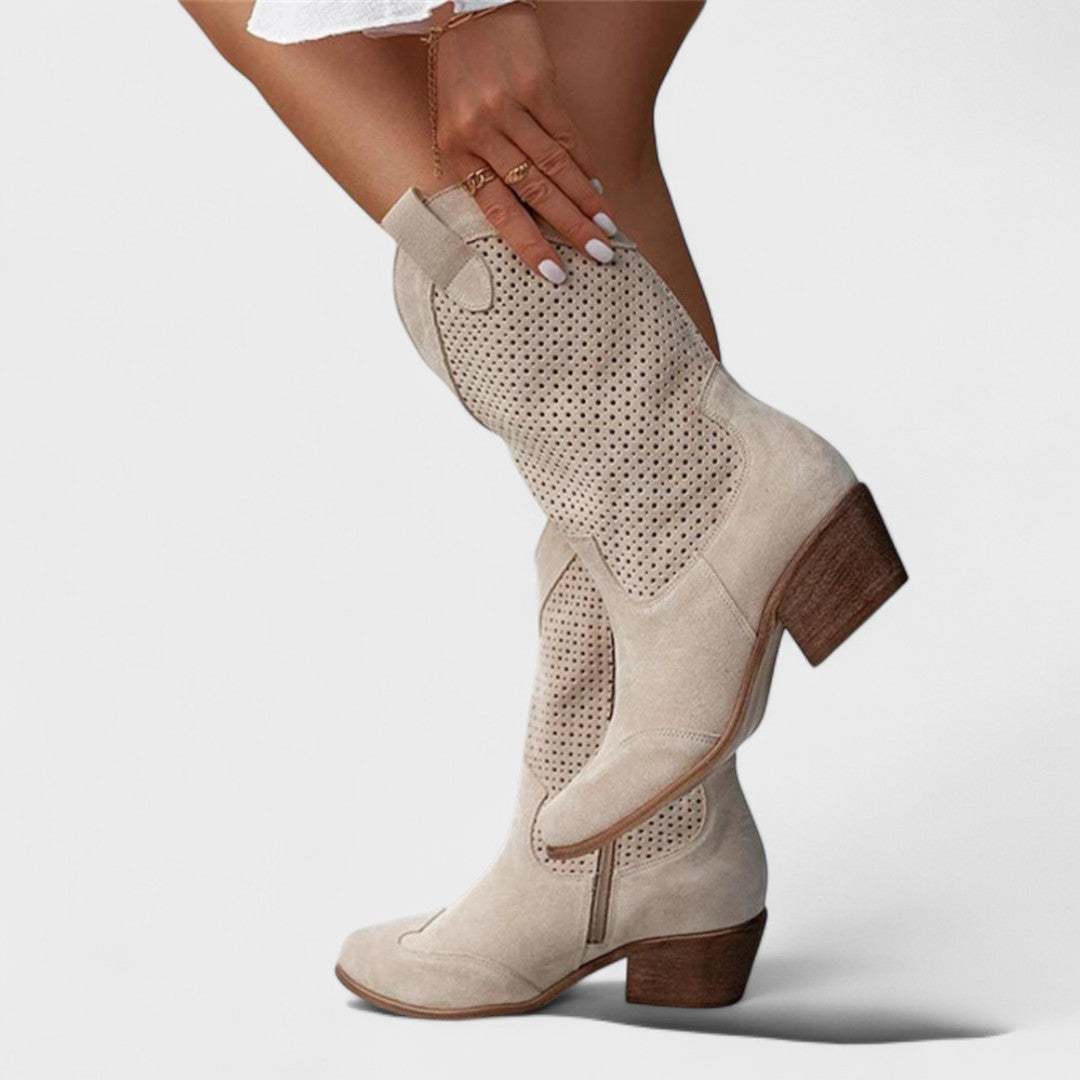 Damen Stiefel Mit Western Design Und Modernem Schnitt