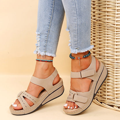 Damen Komfortsandalen Mit Verstellbarem Riemen